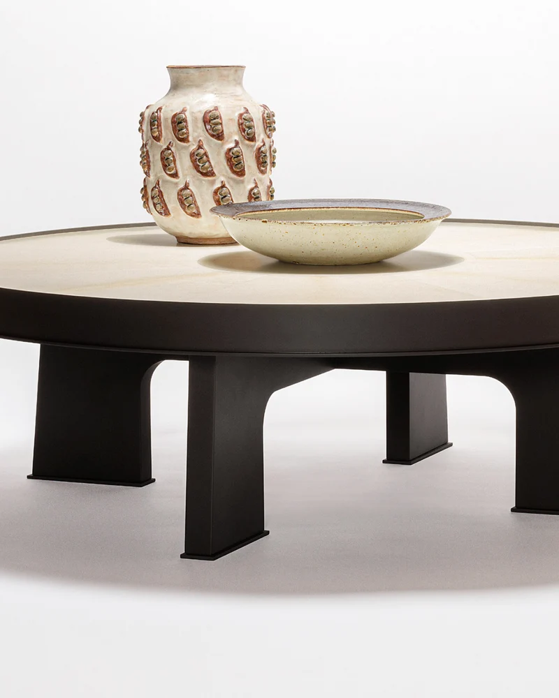 ATTICA ROUND COFFEE TABLE - PARCHMENT