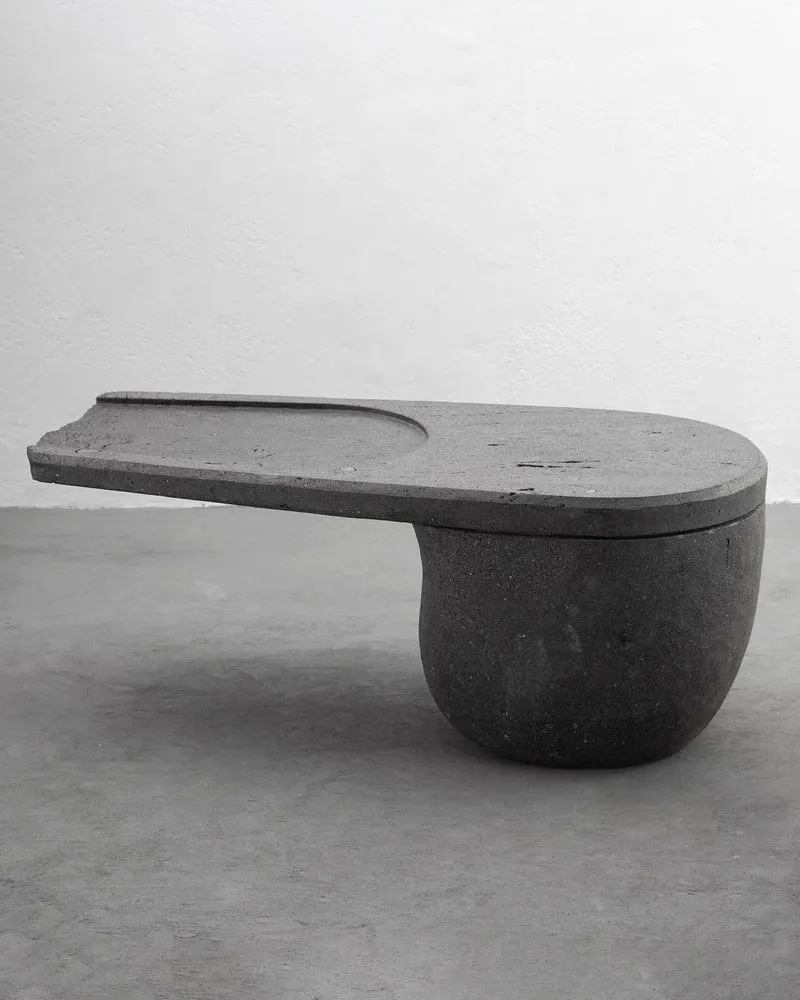 CENTRO Coffee Table Handcarved Volcanic Stone
