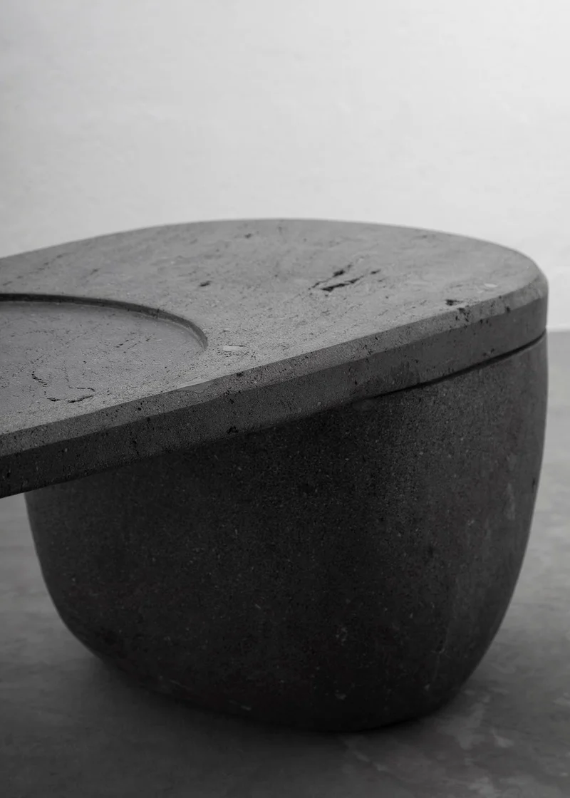 CENTRO Coffee Table Handcarved Volcanic Stone