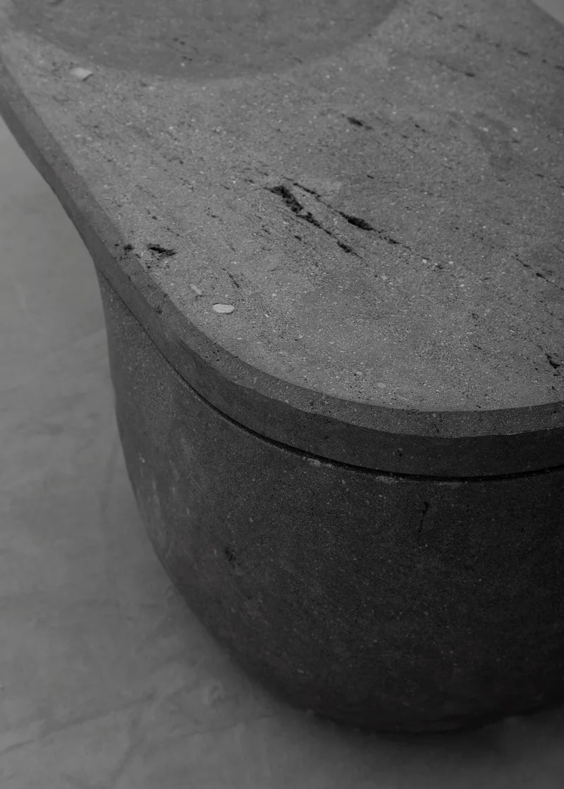 CENTRO Coffee Table Handcarved Volcanic Stone