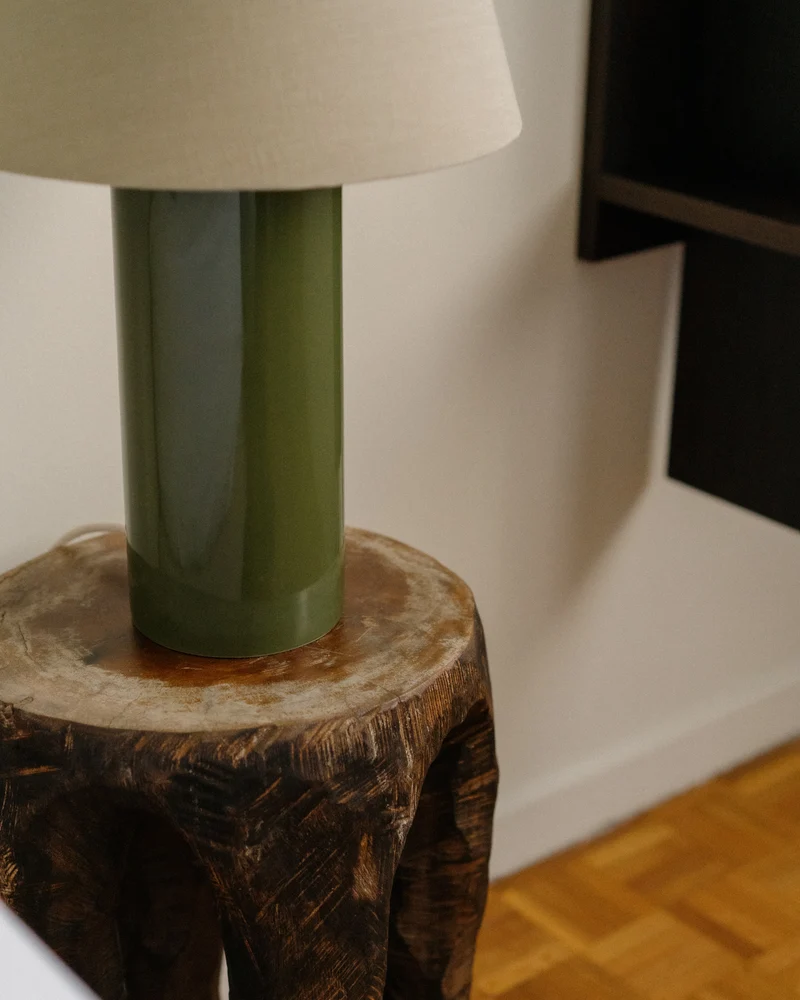 "Giro" Earthenware Table Lamp - Treetop & Beige