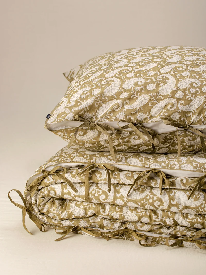 Parure de lit Paisley - Olive