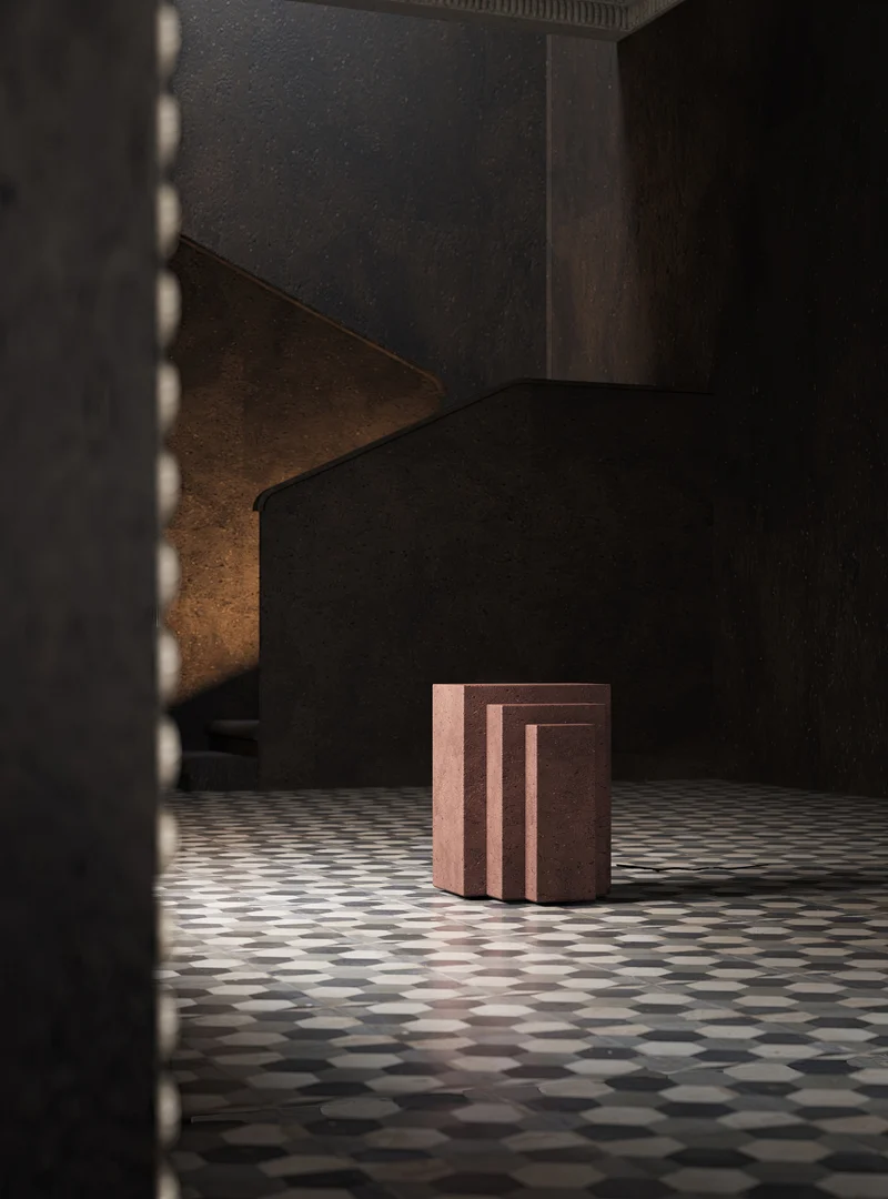 'Coa' Side Table Tezontle
