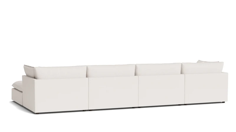 Chill Time 6-Piece Modular U-Shaped Sectional, Nomad Snow