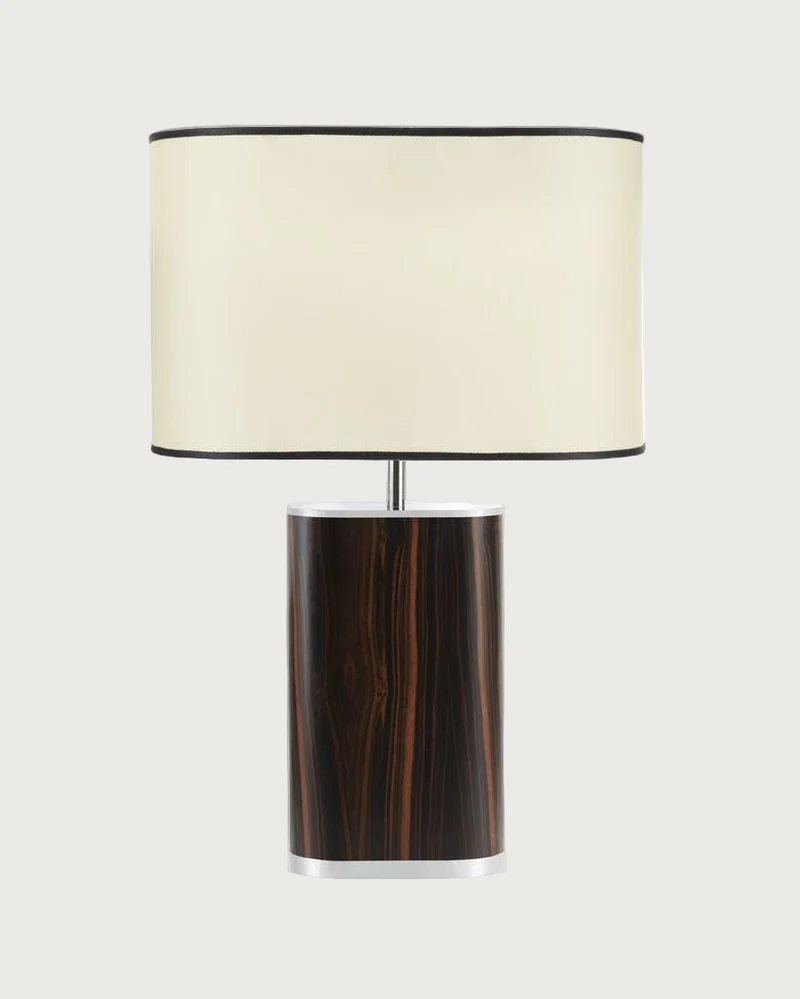 LIVIA EBONY Chrome TABLE LAMP