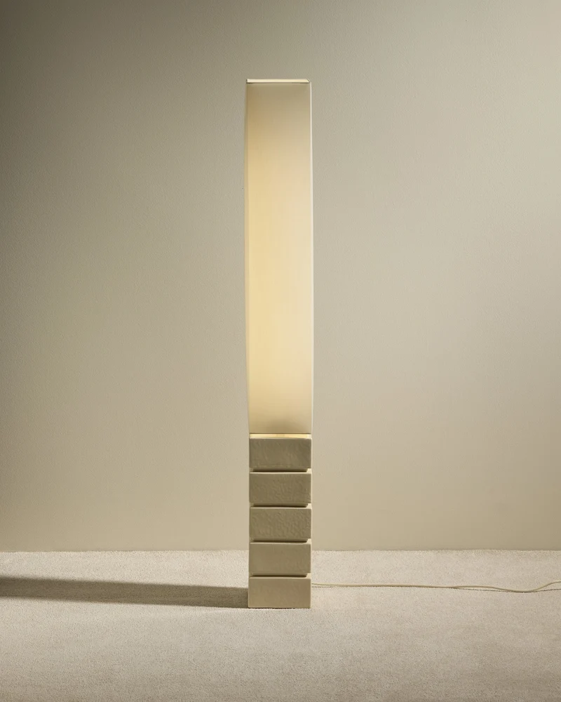 Tower Floor Lamp - Ecru