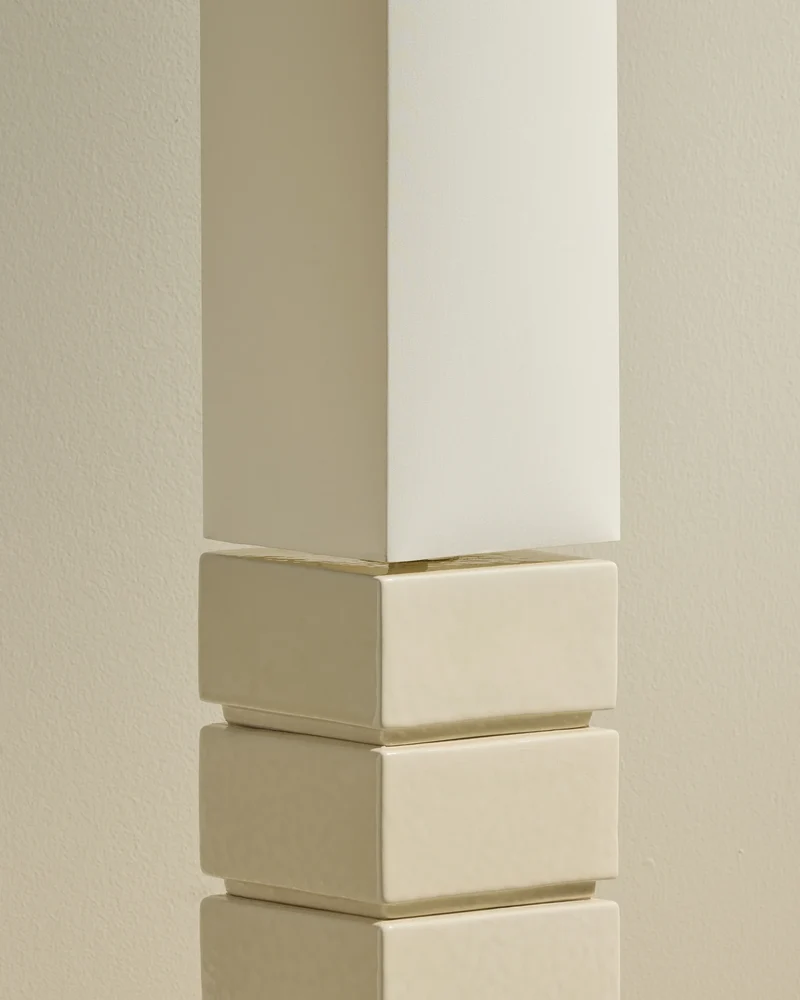 Tower Floor Lamp - Ecru