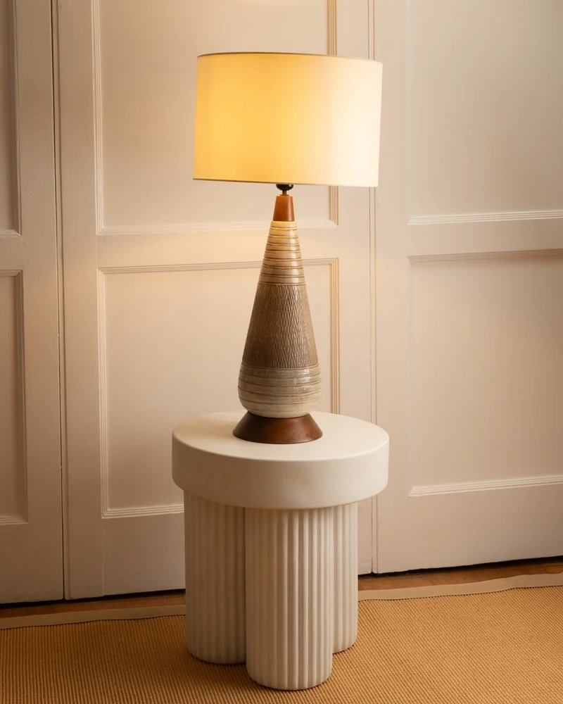 Vintage Large ceramic danish Table Lamp - mid century