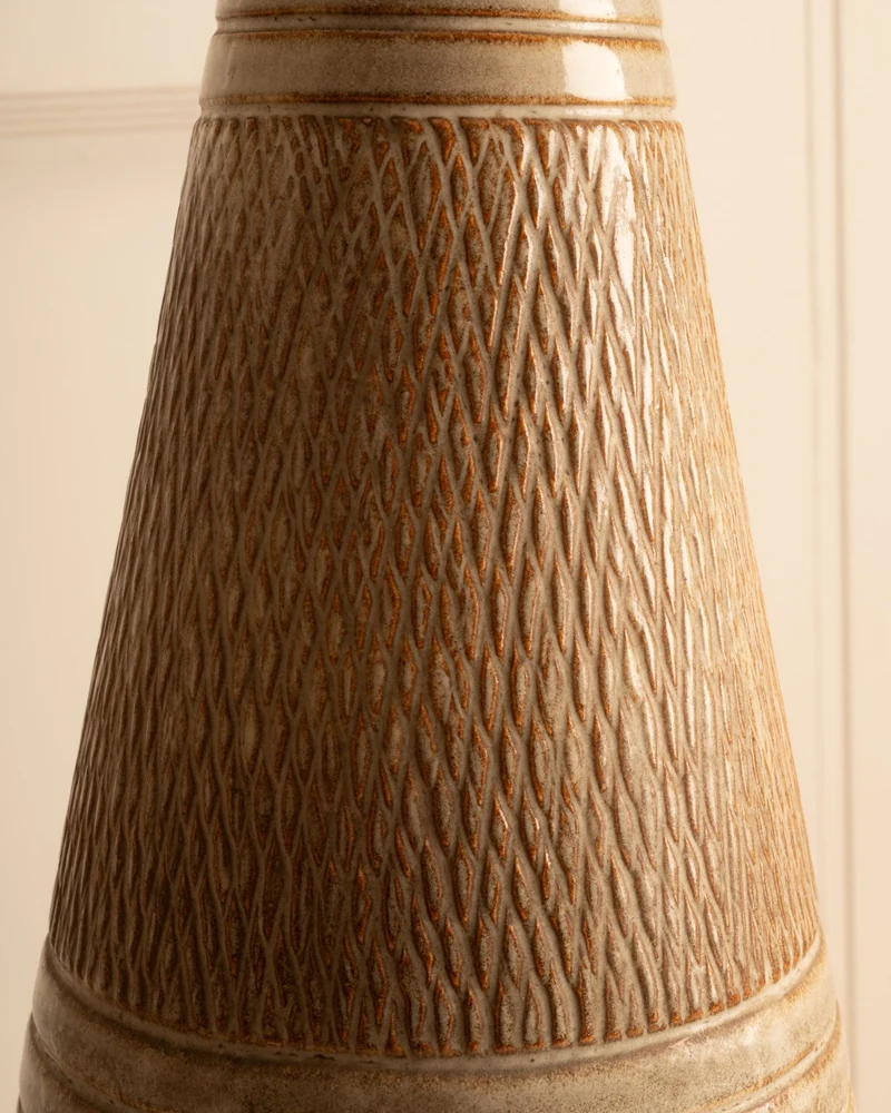 Vintage Large ceramic danish Table Lamp - mid century