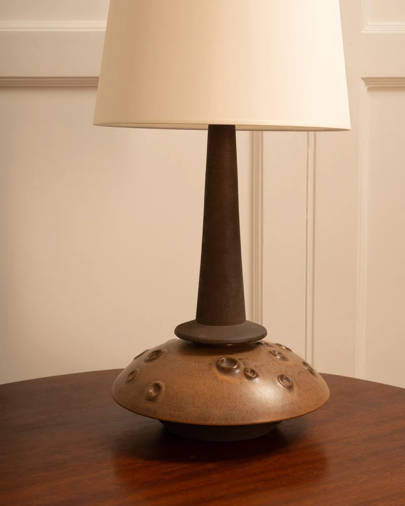 Vintage Danish Ceramic Table Lamp - Egehus 70s, 1970s