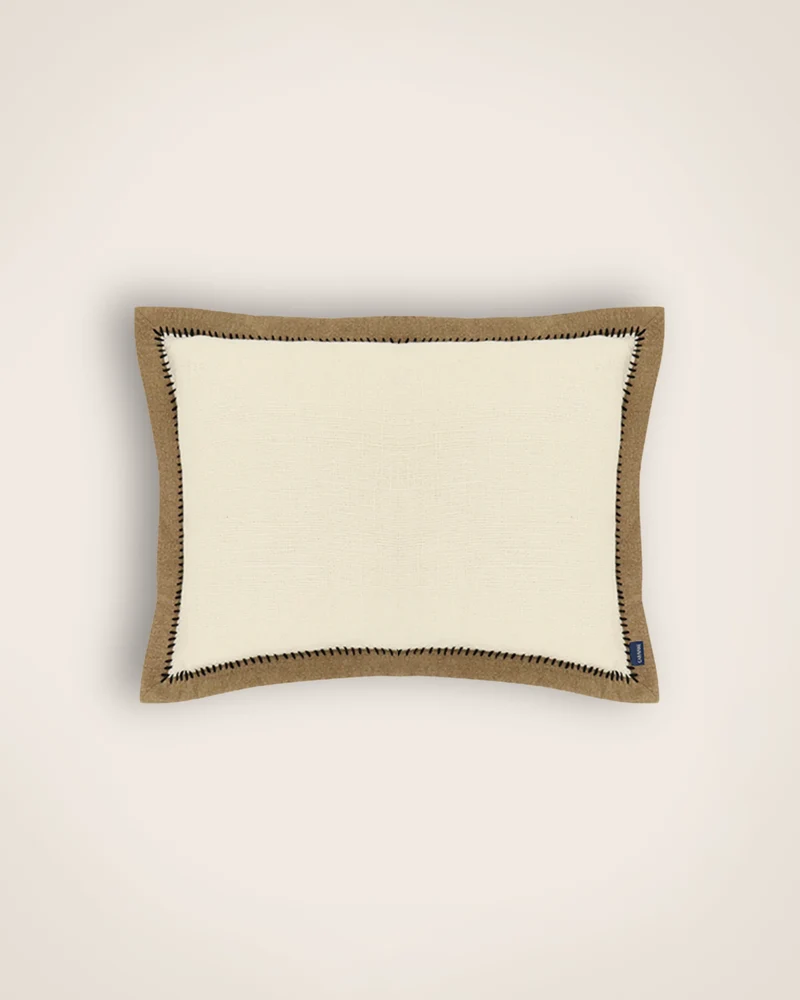 Housse de coussin Khadi Noir
