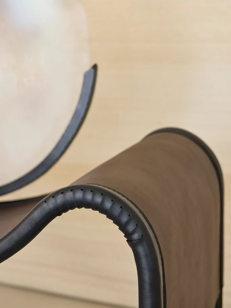 MOON Armchair in Metal and Glass