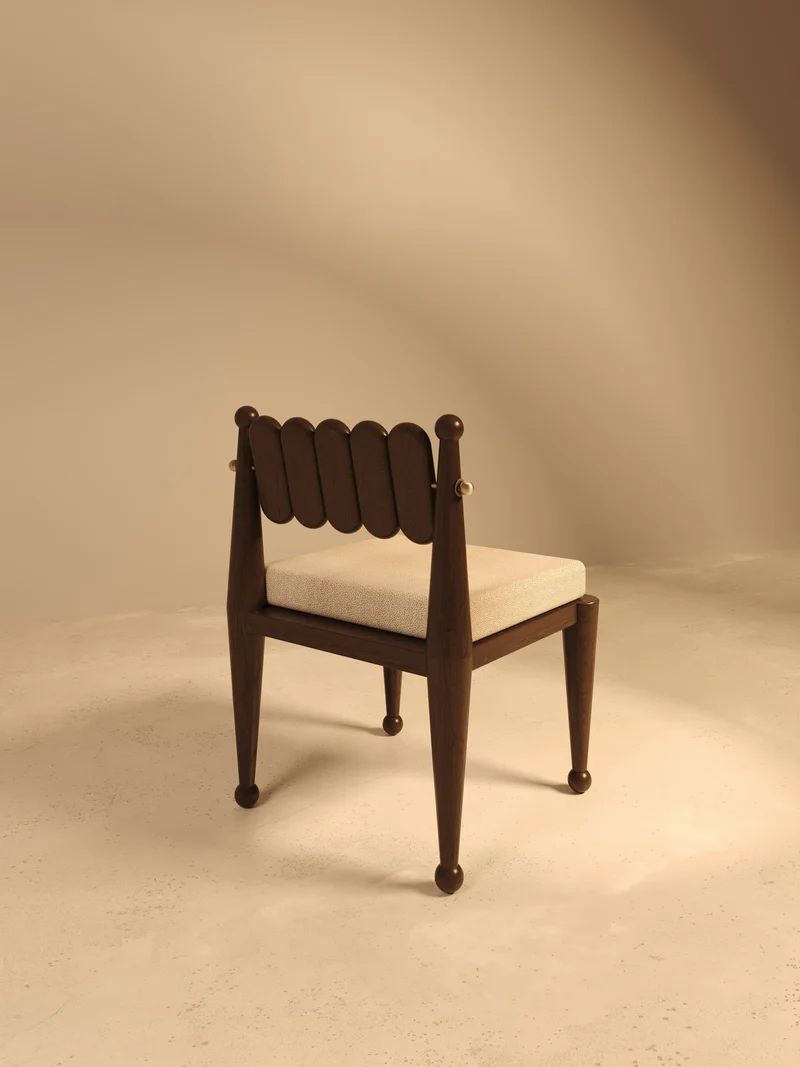SIMORGH III – Solid Walnut with Dedar Upholstery