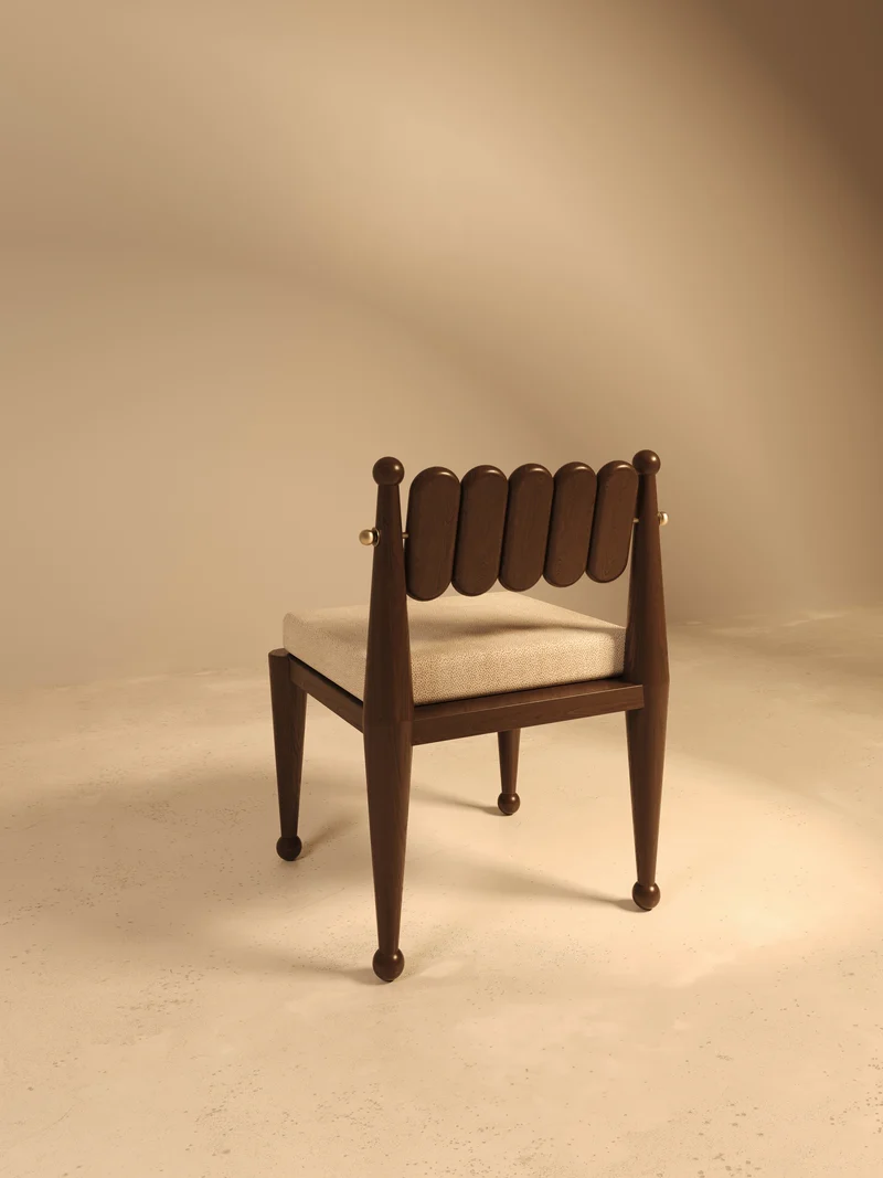 SIMORGH III – Solid Walnut with Dedar Upholstery