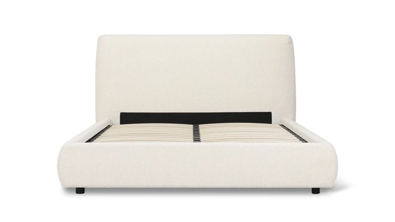Dream Storage Bed, Full, Cream Boucle