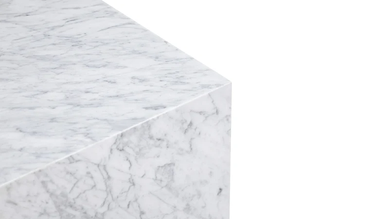 Align Coffee Table, Regular, Carrara Marble