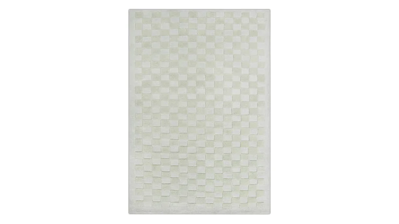 Checkers Rug x Scott Sueme, 5x7, Aloe