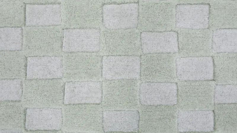 Checkers Rug x Scott Sueme, 5x7, Aloe
