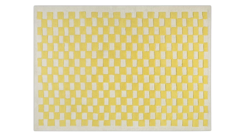 Checkers Rug x Scott Sueme, 5x7, Sunshine