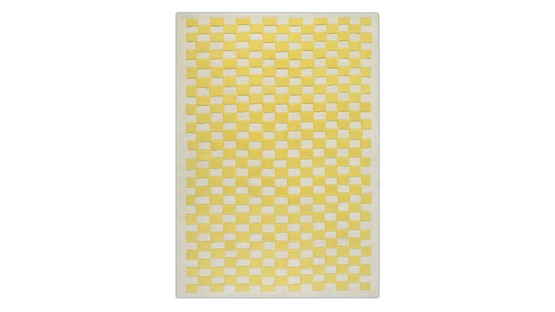 Checkers Rug x Scott Sueme, 5x7, Sunshine