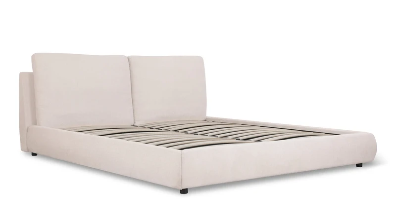 Cloud Bed With Storage, Queen, Latte