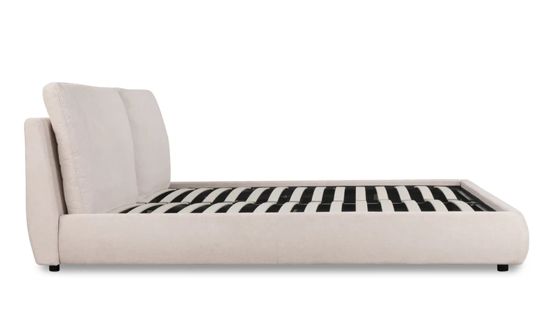 Cloud Bed With Storage, Queen, Latte