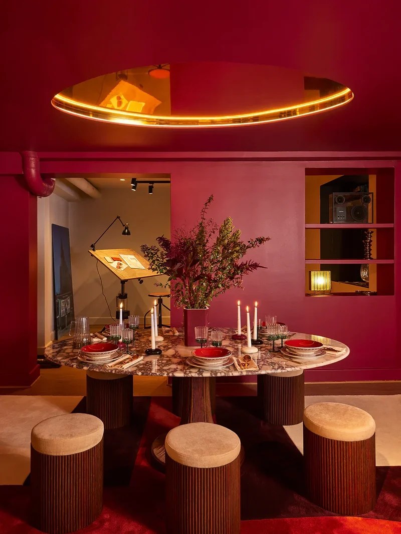 Table Haute Riviera - Marbre rouge