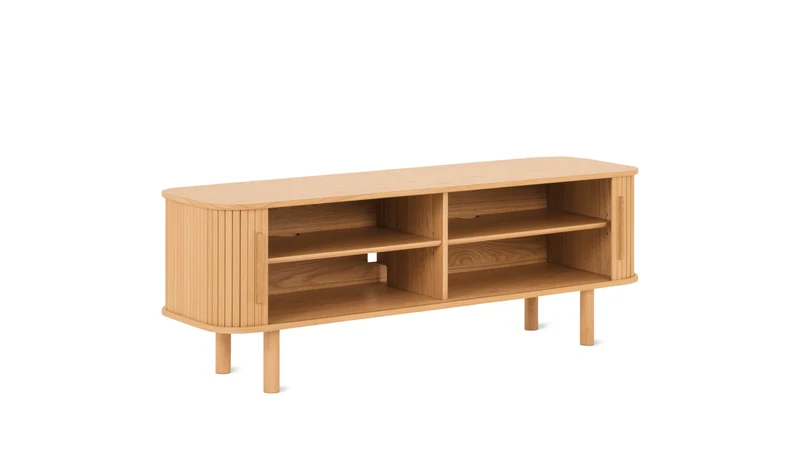 Easy Edge Media Unit All Wood, White Oak