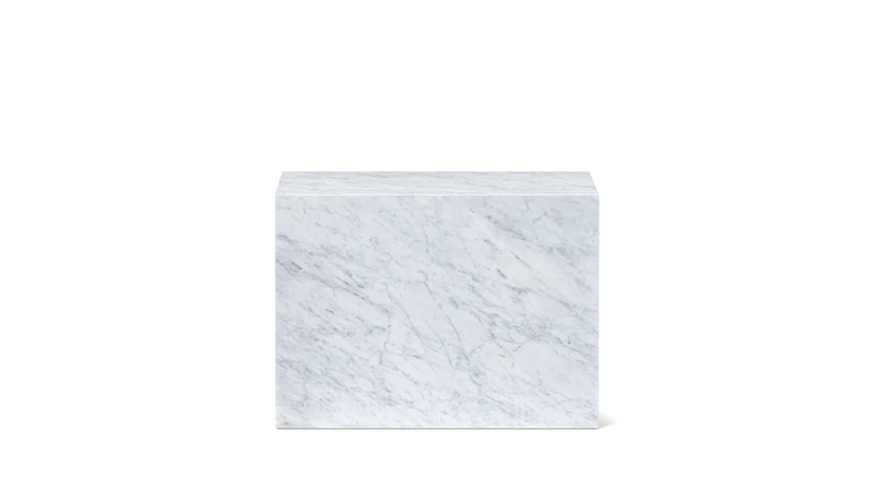 Align Coffee Table, Tiered, Carrara Marble