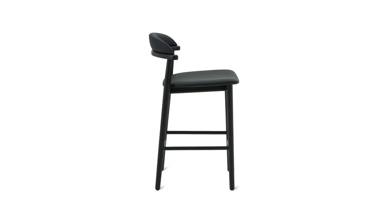 Count On Me Counter Stool, Black Oak, Black Seat