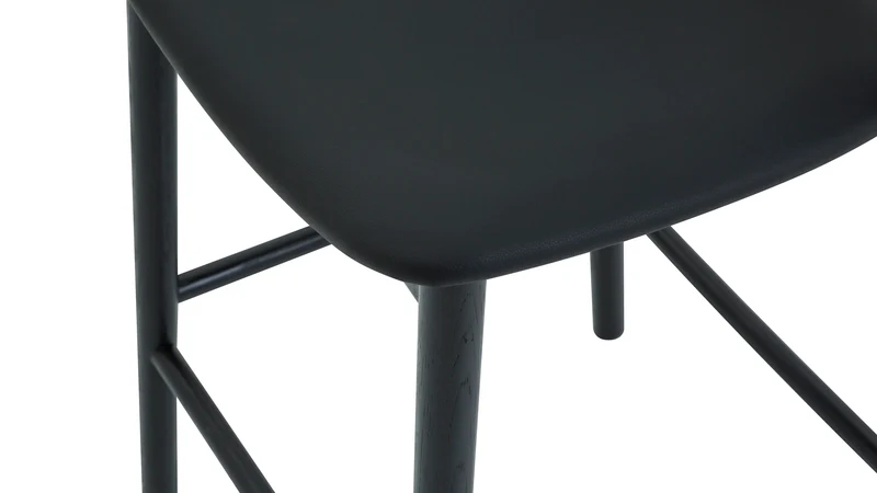 Count On Me Counter Stool, Black Oak, Black Seat