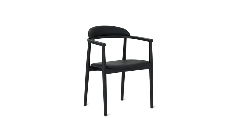 Count On Me Dining Chair, Black Oak, Black Seat