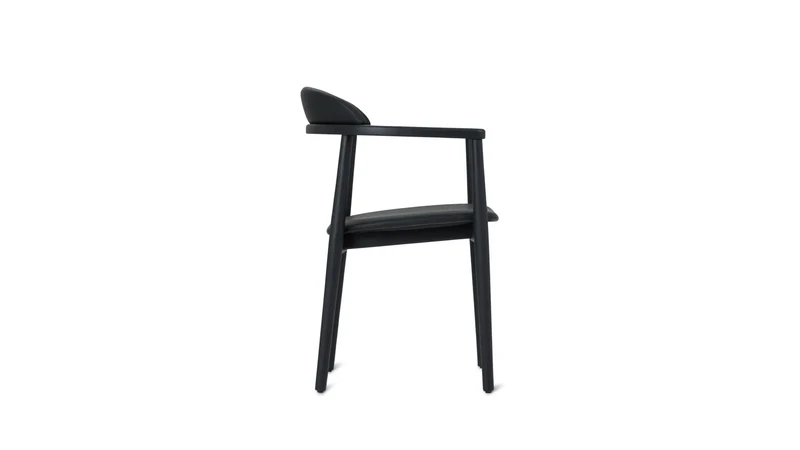 Count On Me Dining Chair, Black Oak, Black Seat