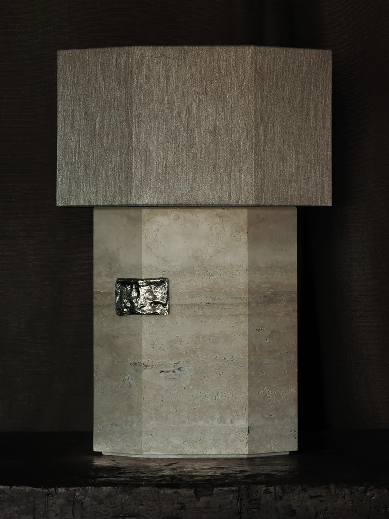Ottavia Travertine Table Lamp
