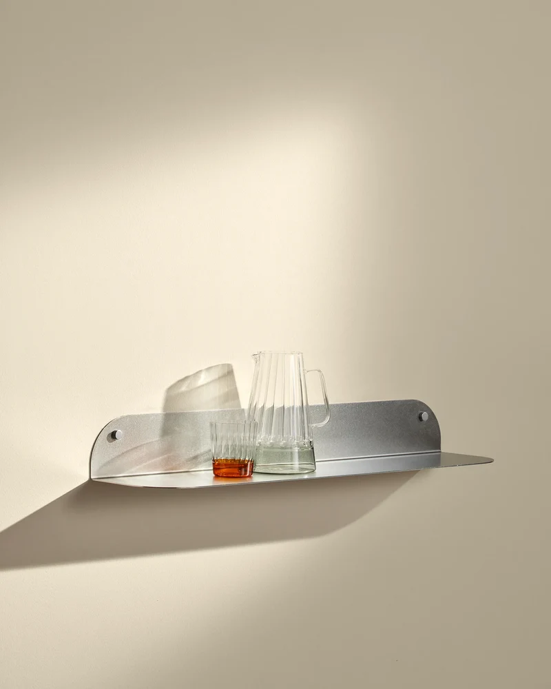 Tokyo wall shelf - Brushed stainless steel