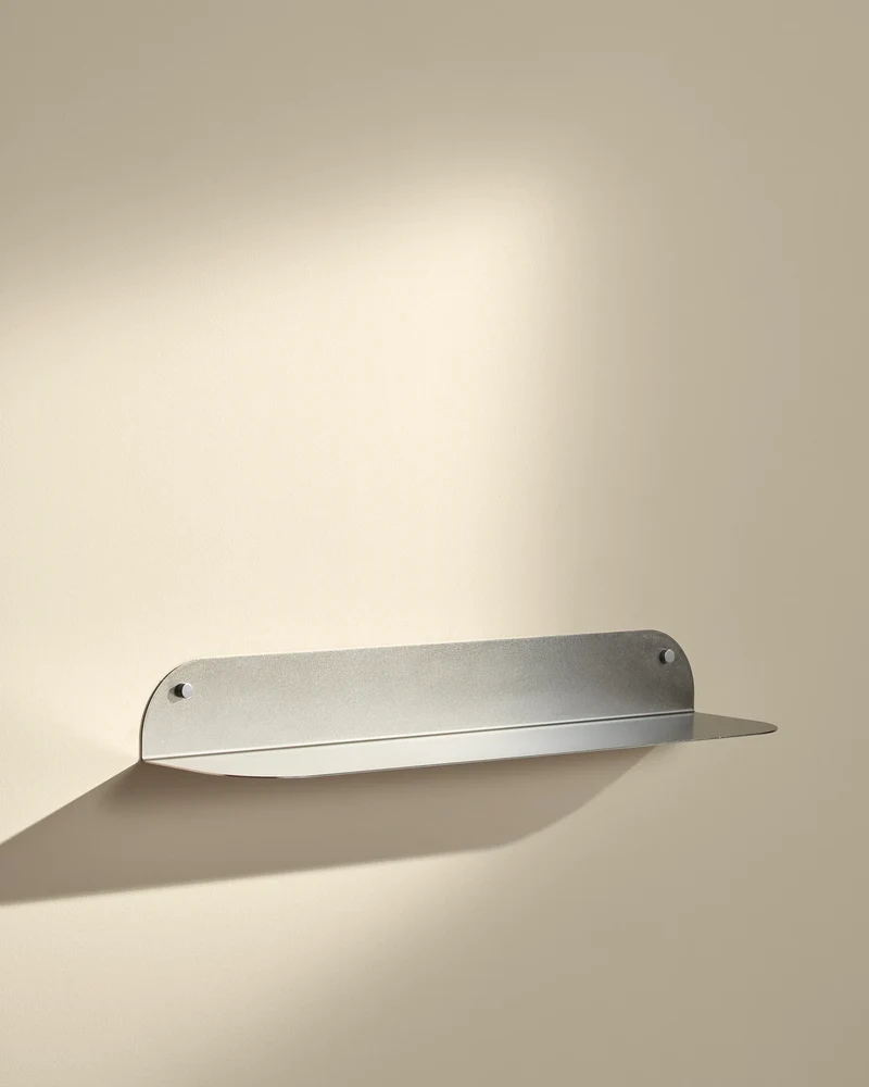 Tokyo wall shelf - Brushed stainless steel