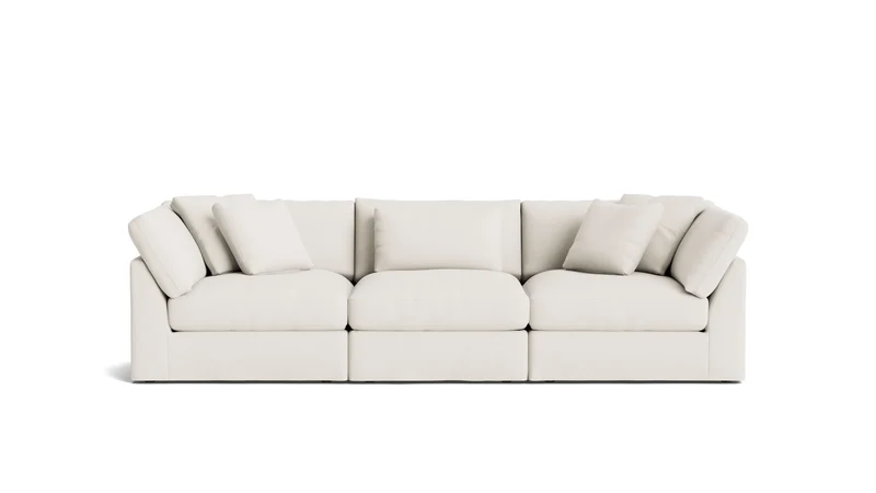 Get Together™ 3-Piece Modular Sofa, Large, Cream Linen
