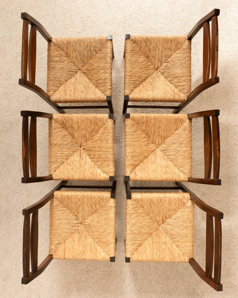 Set of 6 Italian Chairs - 1960s