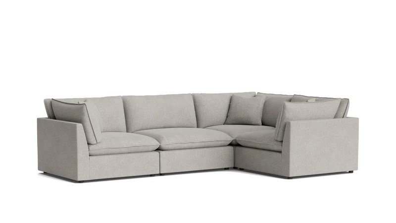 Chill Time 4-Piece Modular Sectional Closed, Heather