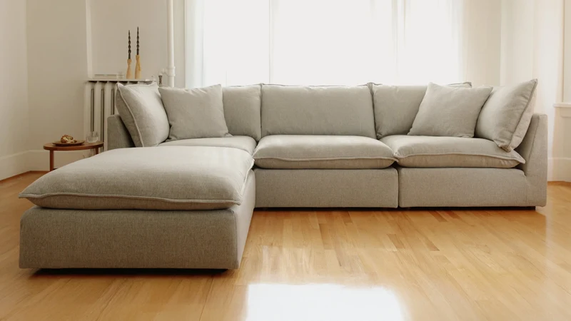 Chill Time 4-Piece Modular Sectional Closed, Heather