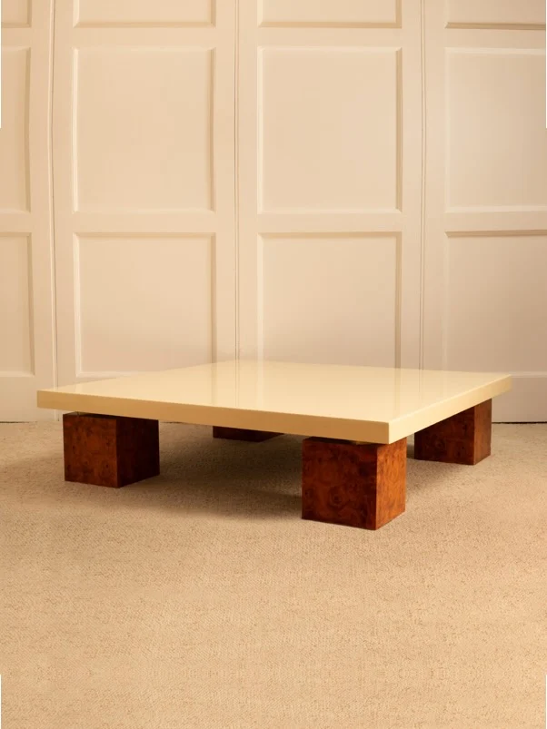 Wooden and Lacquered Table - 1970s