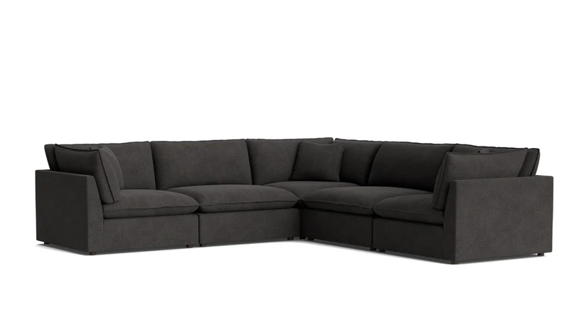 Chill Time 5-Piece Modular Sectional Closed, Dark Shadow
