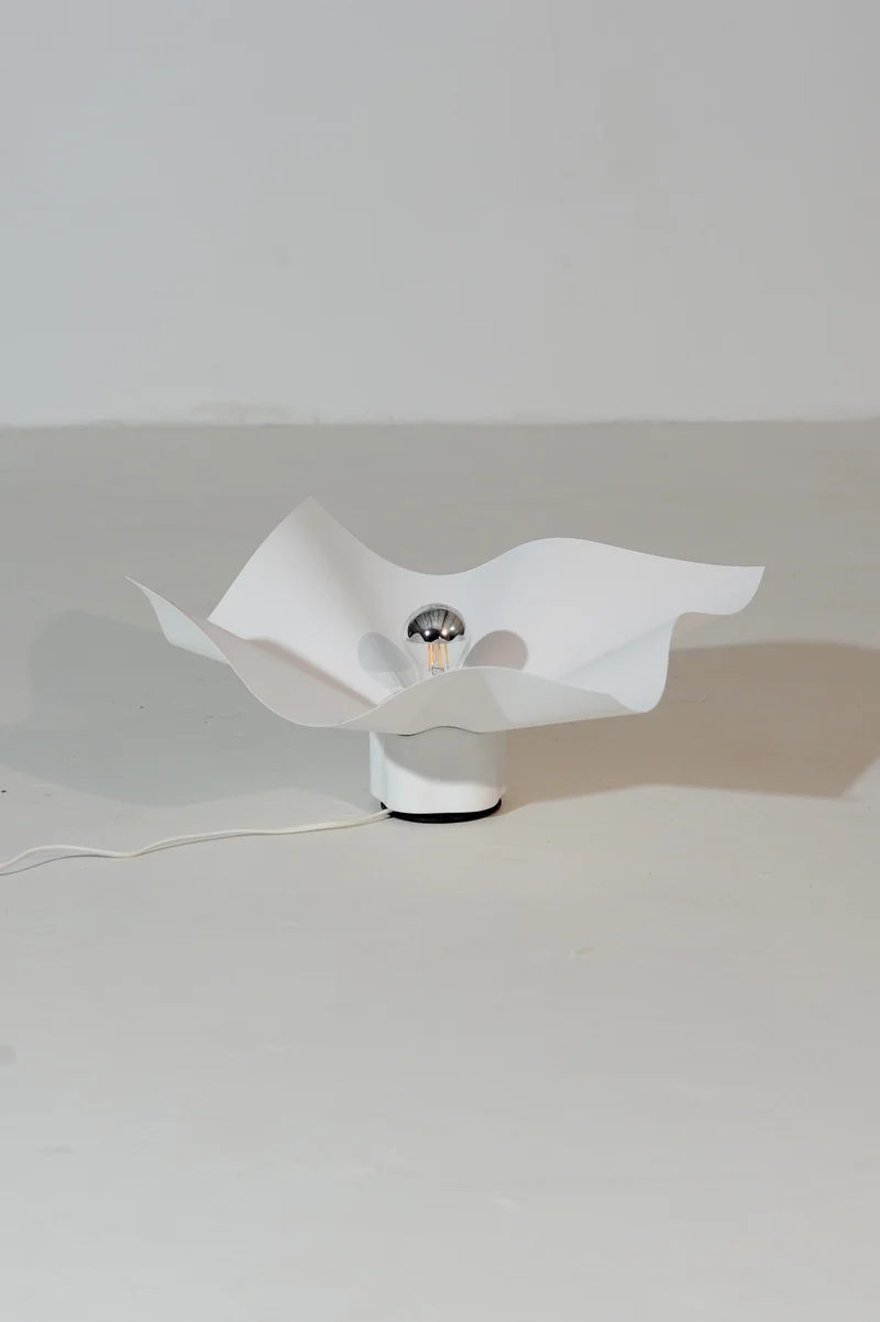 Vintage Mario Bellini Area Porcelain Table Lamp, Italy 1974