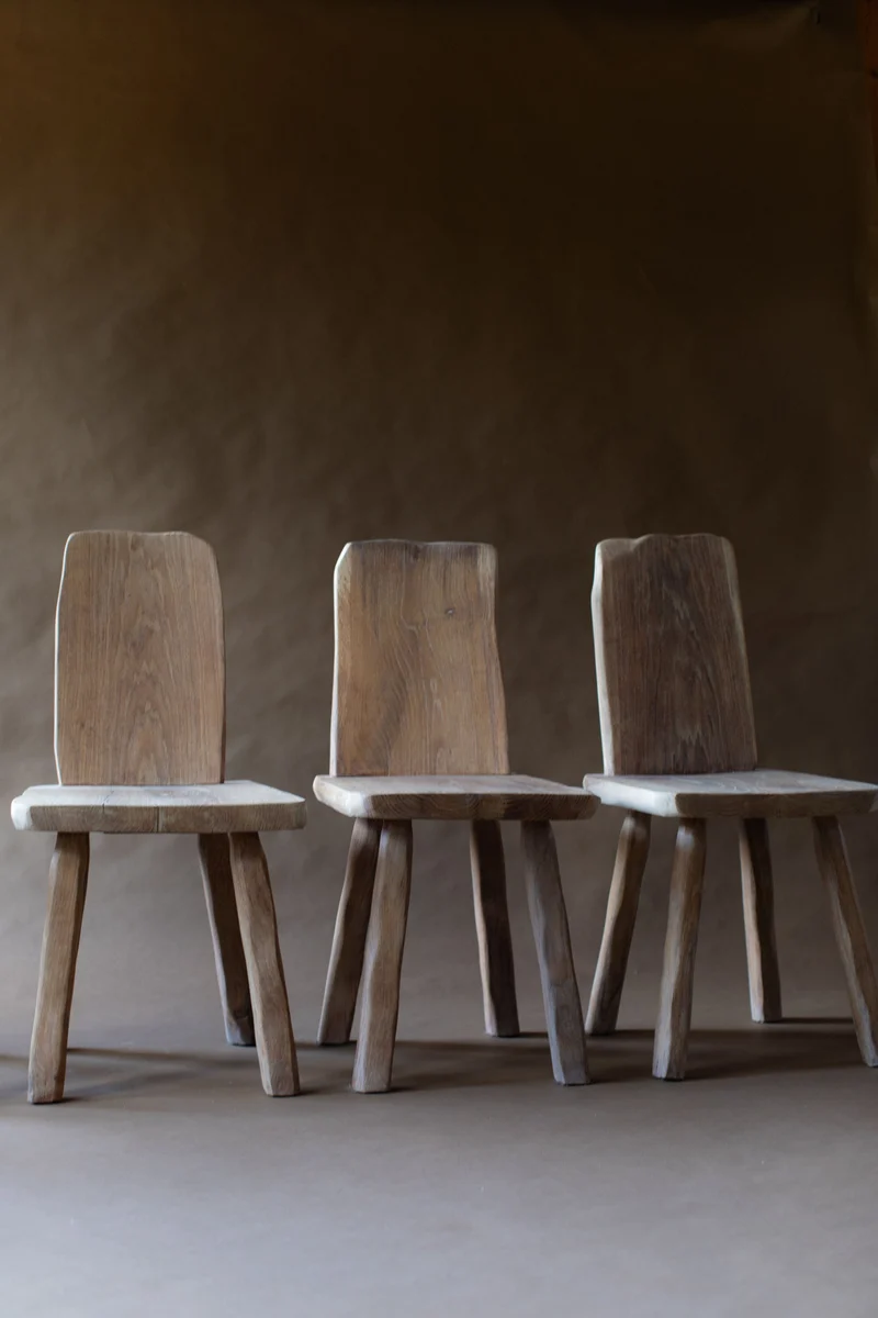 Set of Four Brutalist Chairs