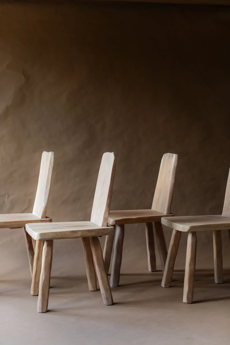 Set of Four Brutalist Chairs