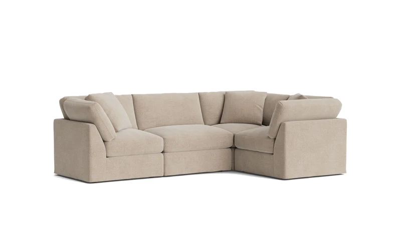 Get Together™ 4-Piece Modular Sectional Closed, Standard, Champagne