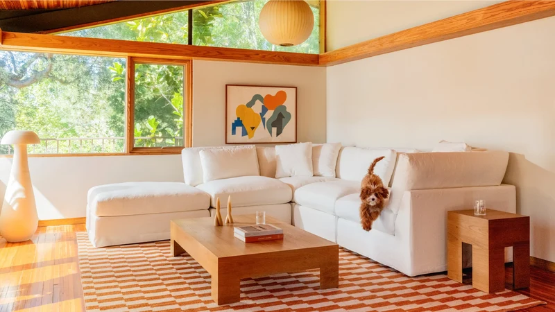Get Together™ 4-Piece Modular Sectional Closed, Standard, Cream Linen
