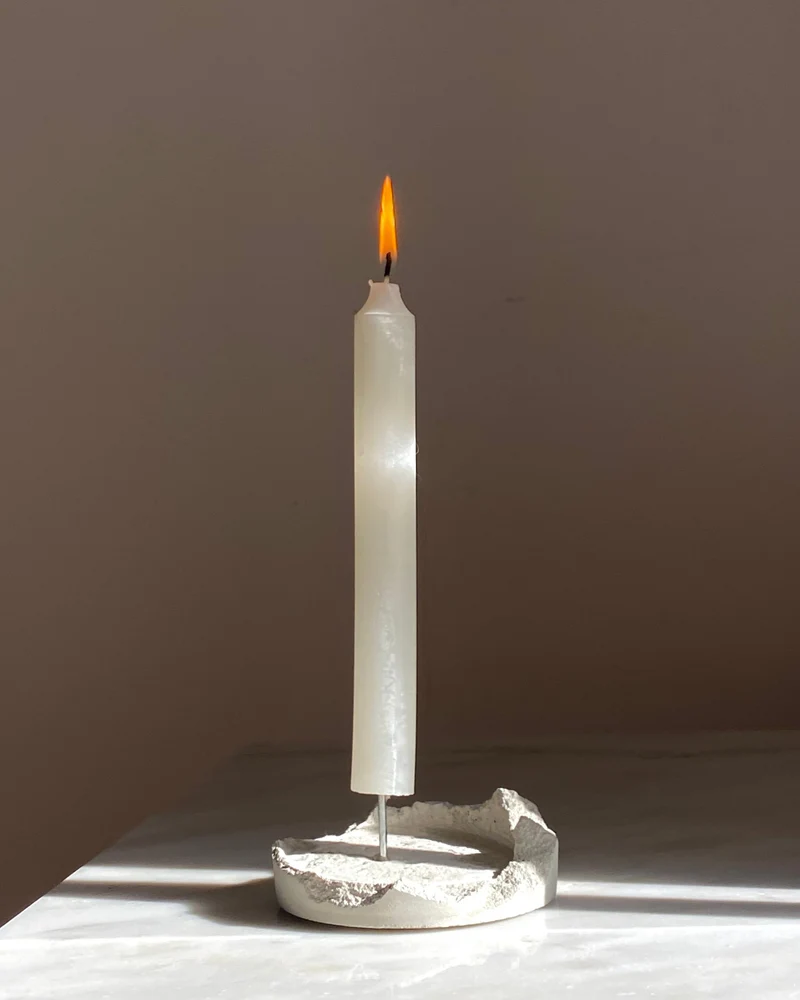“Lotus” Candle Holder | Cement