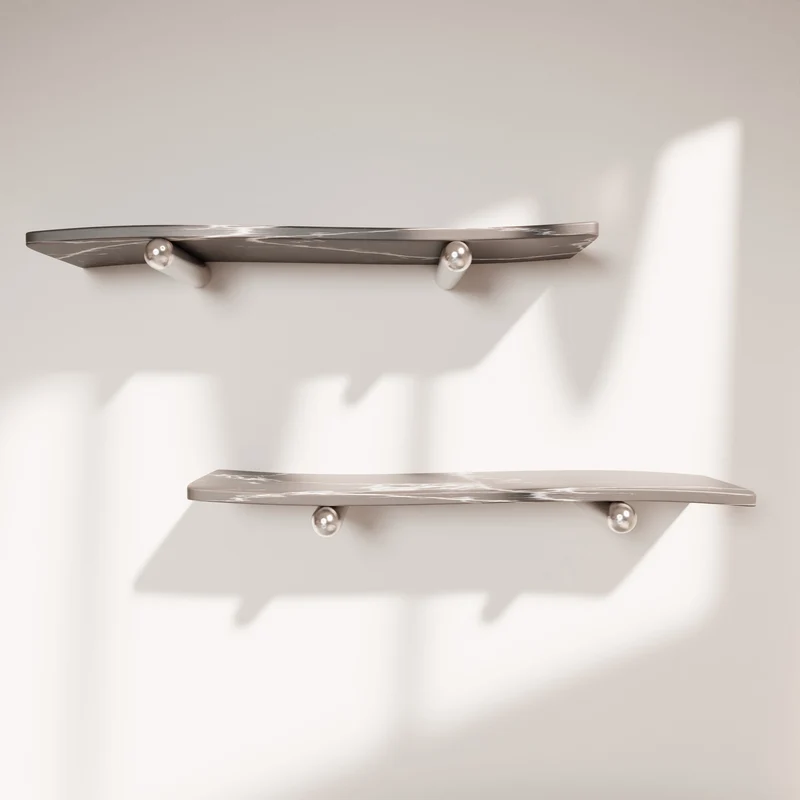 “Velo” Shelves | Marble Stainless Steel