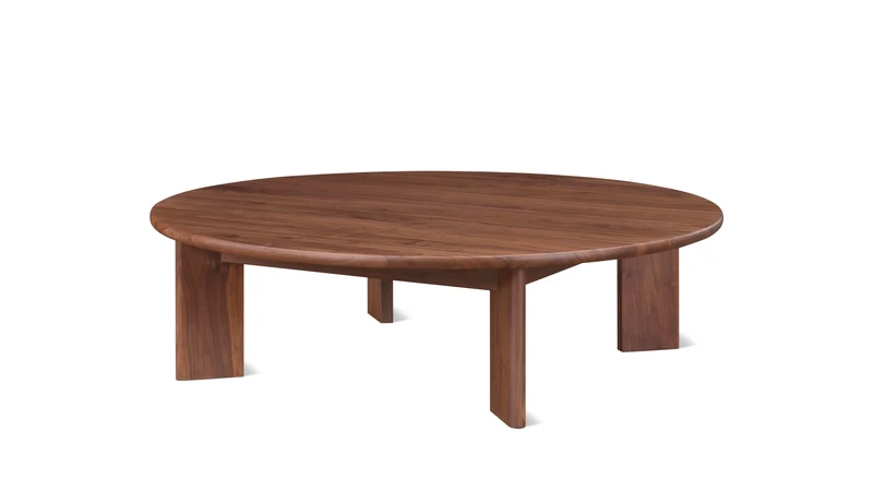 Frame Round Coffee Table, Large, American Walnut
